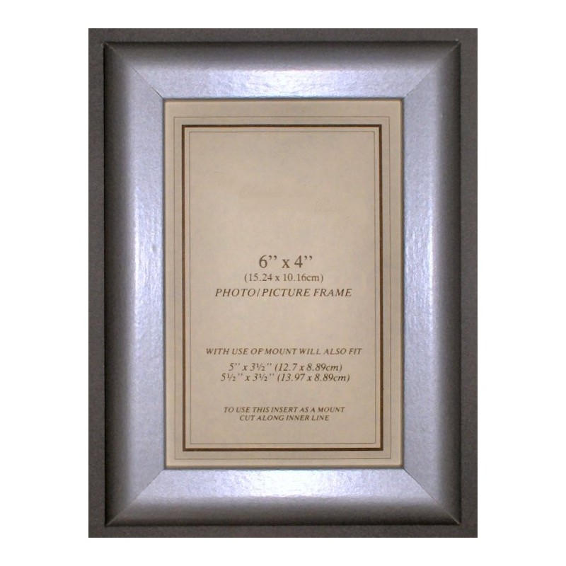 D Range 6x4 Inch Slope Silver Photo Frame