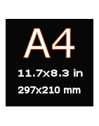 A4 Display Product Size
